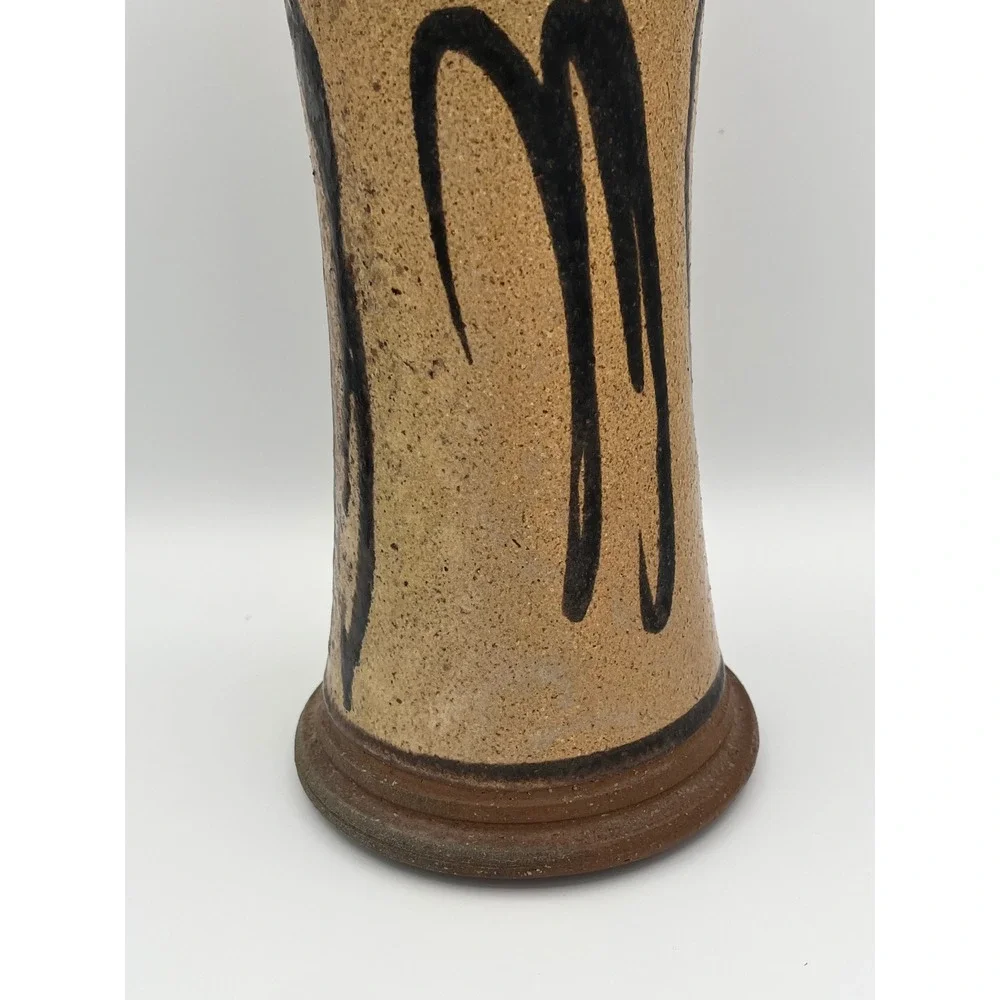 Vintage Brian‎ Van Nostrand Signed Stoneware Vase 10.5